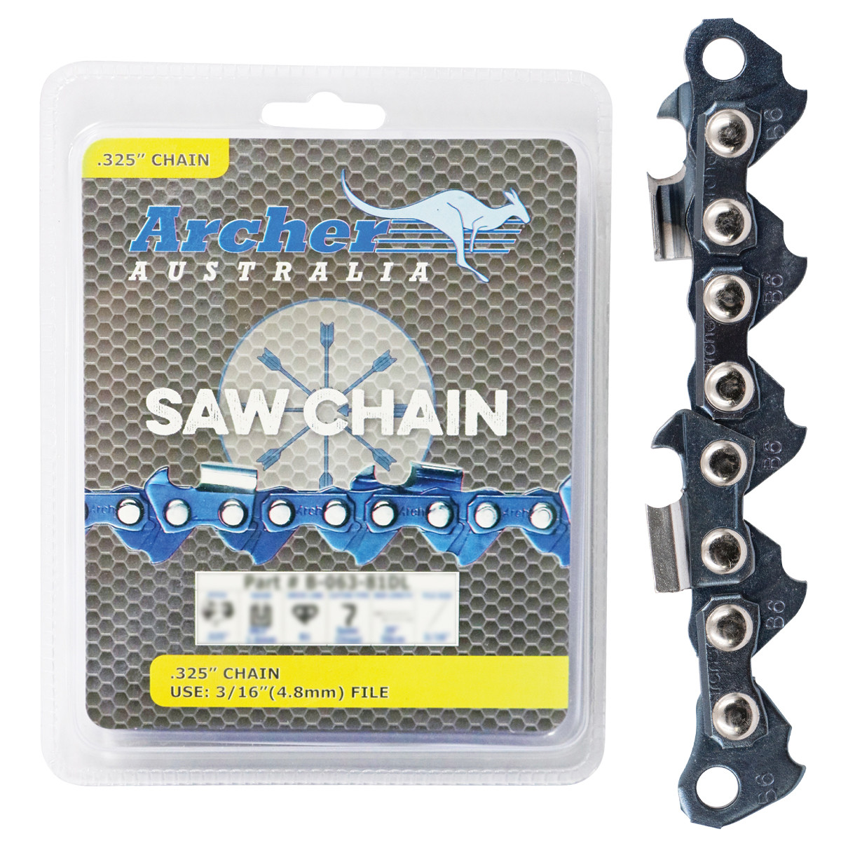 ARCHER PROFESSIONAL FULL CHISEL CHAINSAW CHAIN 18" .325 .058 72DL 
