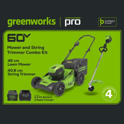 Greenworks 60V Promo Pack Mower & BC